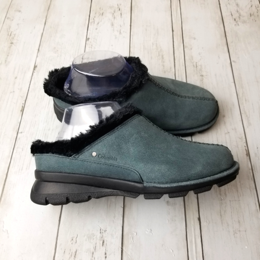 Columbia Cortina Suede Faux Fur Lined Slide On Mules